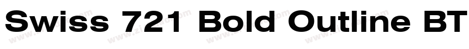 Swiss 721 Bold Outline BT(1)字体转换